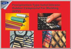 Precipitation type solid silicone rubber compound for molding (HTV)