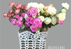 hand knit lace flower pot crochet decorative flower pot holder flower vase holder made by crochet 
