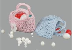 Cotton lace candy favor packaging bags for Baby Shower